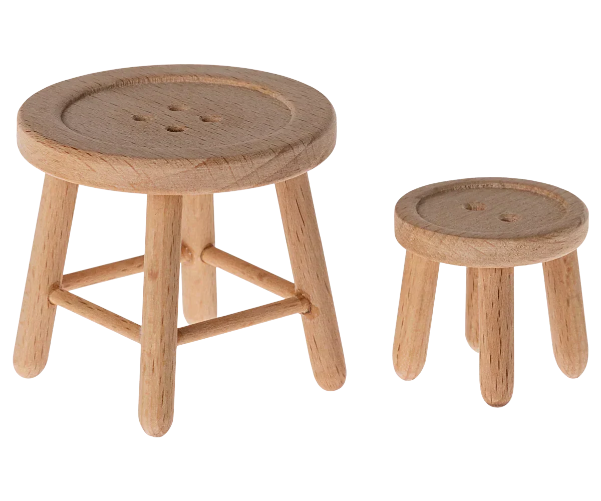 Maileg Table & Stool Set, Mouse