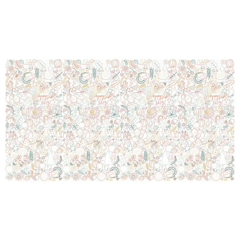 Meri Meri Thanksgiving Color In Activity Tablecloth